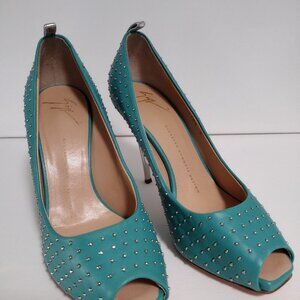 Giuseppe Zanotti Blue Studded Heels